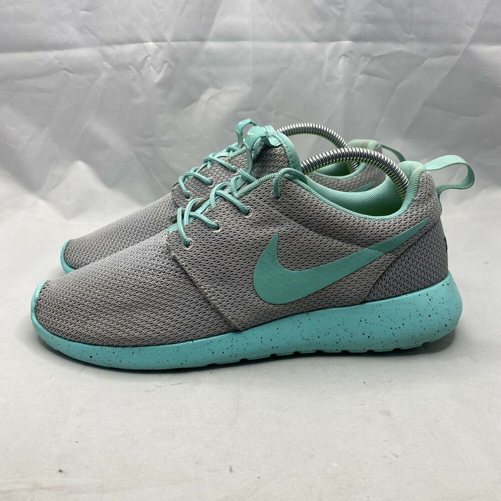 Nike iD Roshe One ‘Thank God’ Running Shoes Gray/Teal Women’s 10 Custom - Picture 2 of 8